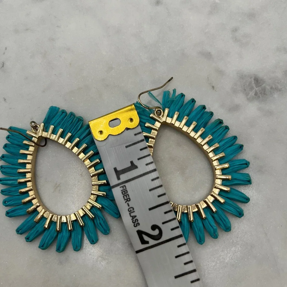 N/A turquoise raffia